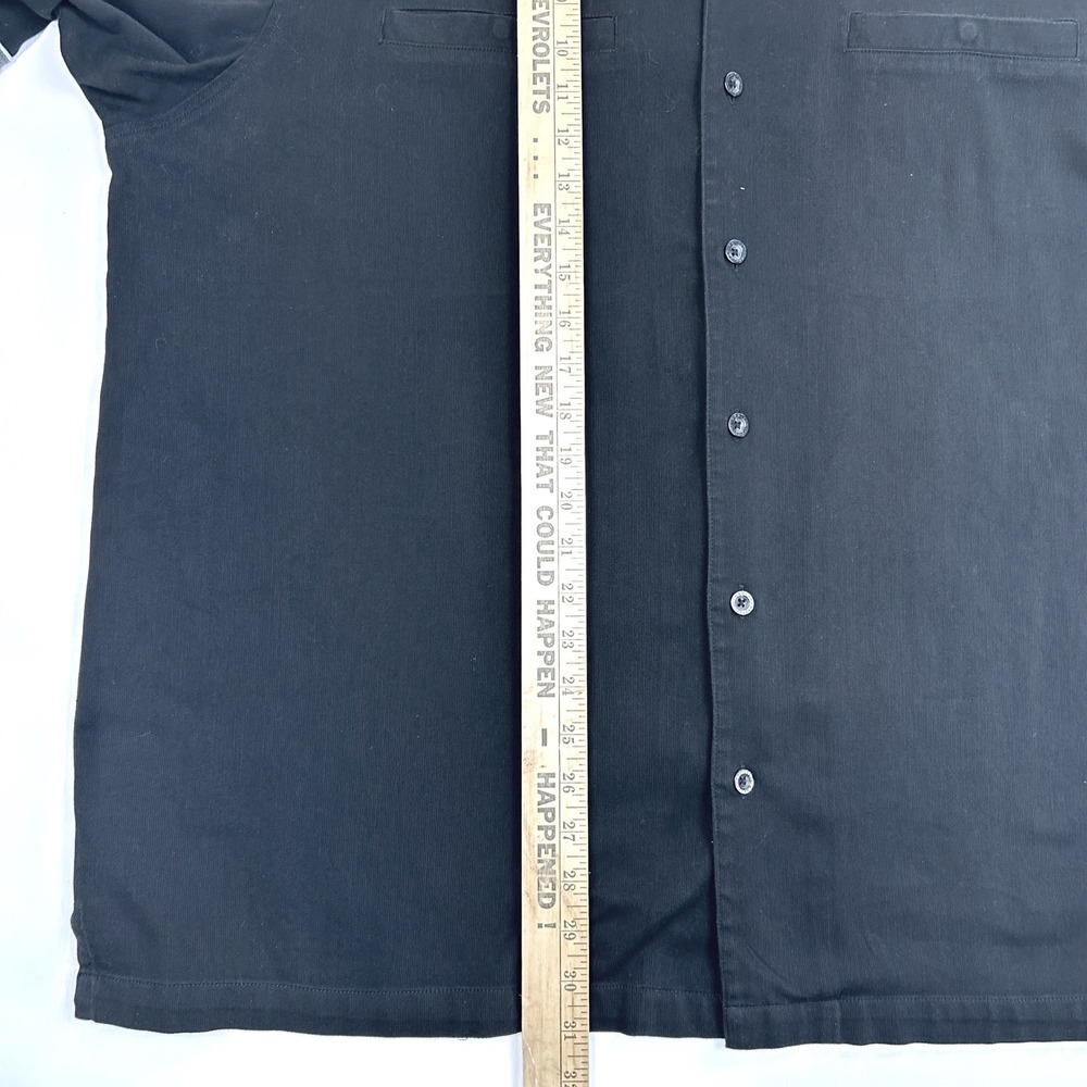 Harley-Davidson Mens 2XL Black Grey Embroidered Logo Garage Button Up Shirt 1134 - Picture 5 of 6